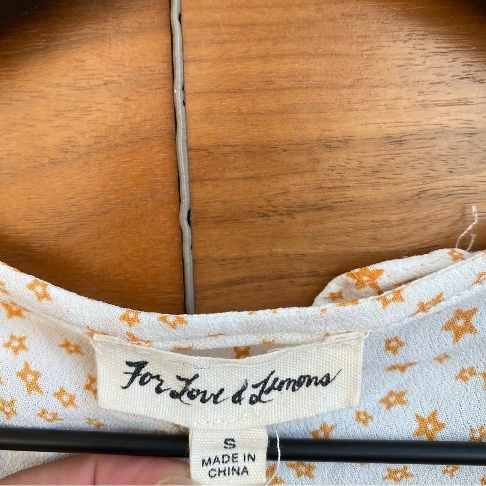 For Love & Lemons Aurora Tie Top, Size S